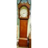 HORDRON, LEAMINGTON
AN EARLY 19TH CENTURY OAK 30 HOUR LONGCASE CLOCK having swan neck hood over