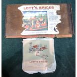 A BOX OF LOTTS BRICKS solid stone, a construction kit, in original box with instructions