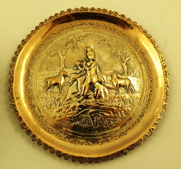 A PROBABLE INDIAN SILVER COLOURED METAL REPOUSSE DECORATED BOWL, 11cm diameter, together with TWO - Image 2 of 3