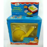 A 1970`s FISHER PRICE RECORD PLAYER in original vendor`s box