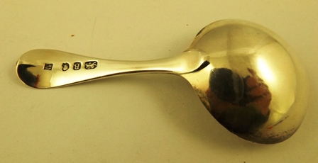 PETER & ANN BATEMAN A GEORGE III SILVER CADDY SPOON having circular bowl, bright cut decoration, - Image 2 of 2