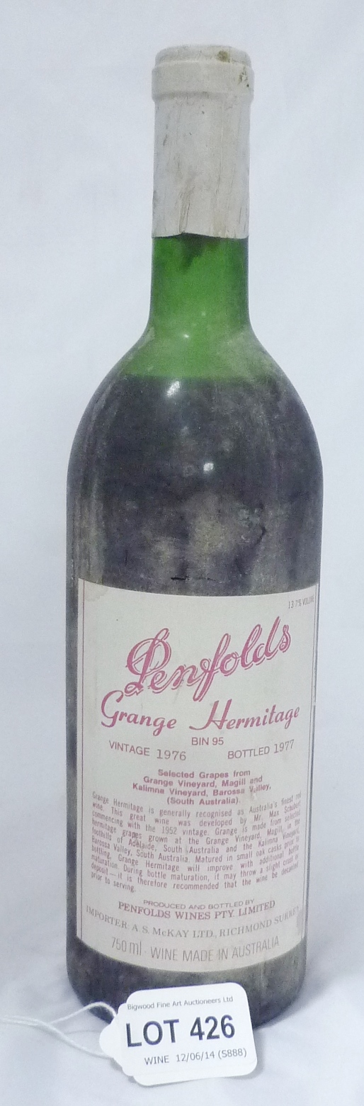 PENFOLDS GRANGE HERMITAGE 1976, bottled 1977, 1 bottle