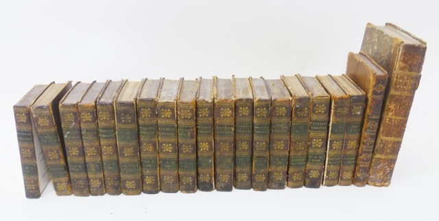 A COLLECTION OF EIGHTEEN VICTORIAN LEATHER BOUND VOLUMES, Plays, to include ""False Delicacy"" - a