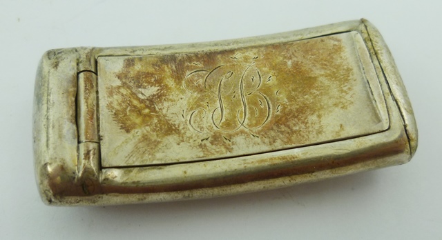 WILLIAM BOOT  A GEORGE III SILVER SNUFF BOX of cushion form, rectilinear with flush fitting lid and