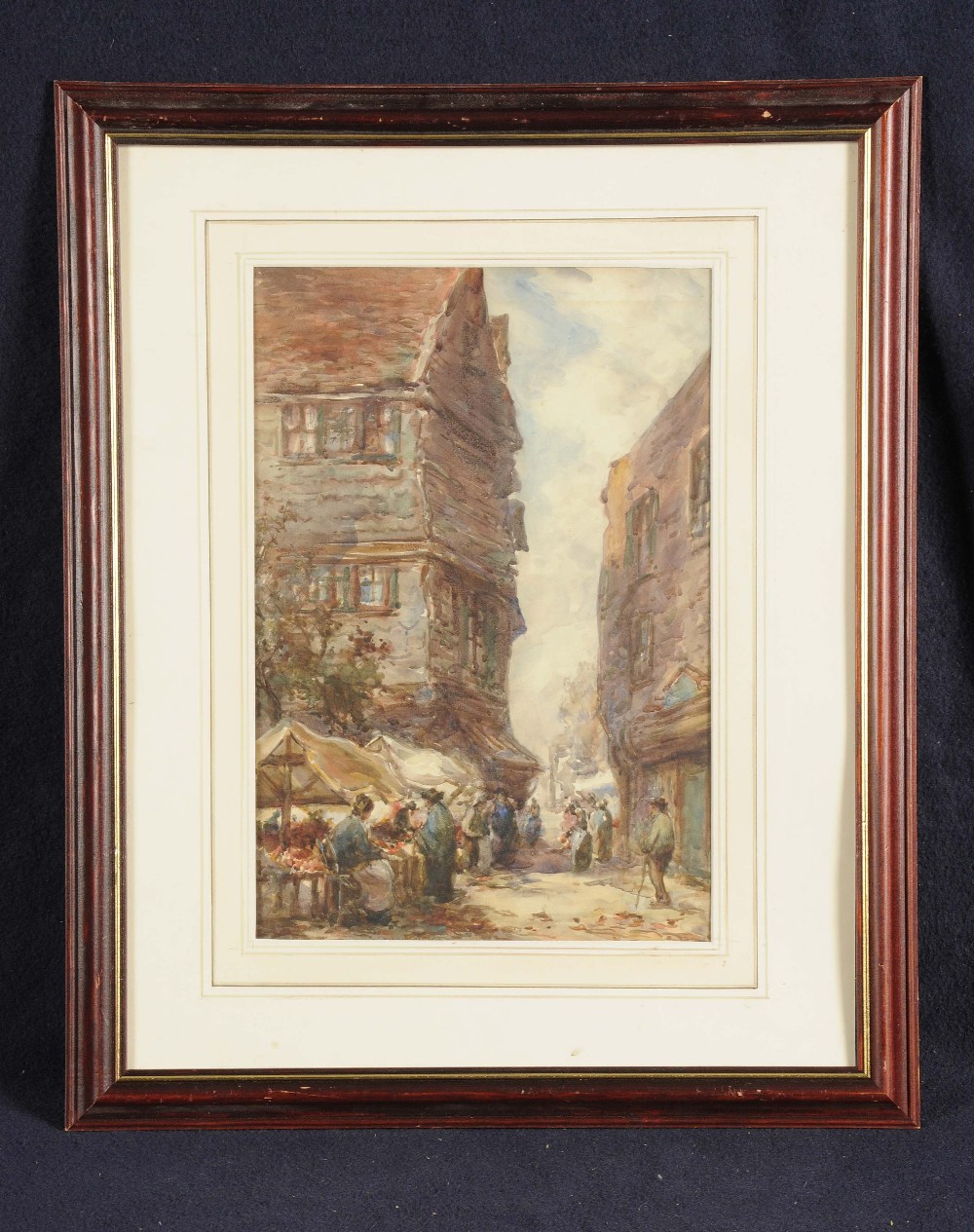 THOMAS WILLIAM MORLEY (1859 - 1925) Framed, signed beneath mount, watercolour on paper, figures at