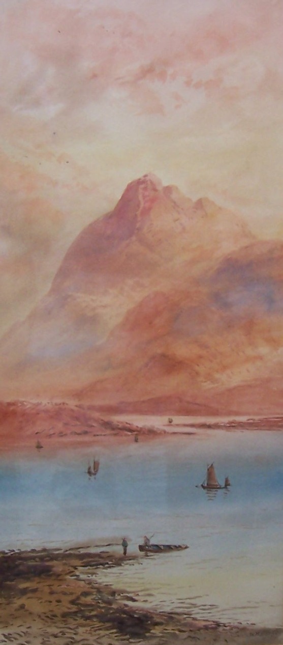 WILLIAM HENRY EARP, Lake and Mountain Landscape, Watercolours, a pair, signed, each 22"" (56cms) x