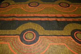 Two lengths of Edinburgh Weavers fabric `Nestor` pattern designed by Herbert Kitchen, having two