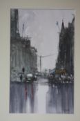 Gary Dewar Watercolour Signed "Edinburgh" 32 cm x 19.5 cm