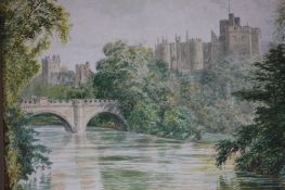 Wilson Hepple (1853-1937) Watercolour Signed "View of Durham Castle" 30 cm x 40 cm