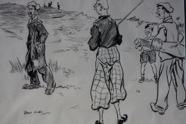 Arthur Ward 1906-1995 Pen and ink Signed "Fancy a game mate" 32 cm x 44 cm