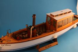 A model steamboat "The Elaina" with boiler certificate, remote control etc. 91 cm long