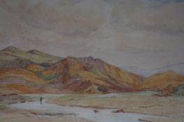 R Arnold Watercolour Signed "River landscape" 28 cm x 34 cm