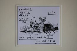 Michael Irvine A tribute to E H Shepard Pen and ink drawing Signed with initials Dated verso "