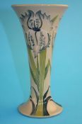 A Moorcroft "Green Iris" pattern trumpet shaped vase, from "The Legacy Collection 2013", impressed