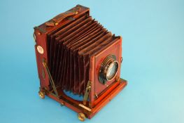 A Thornton Pickard "Ruby" plate camera with Hugo Meyer lens, 8¼ inch, 4.6 mm.