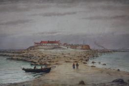 Bernard Benedict Hemy 1845-1913 Watercolour Signed Dated 1896 "St Mary`s Island" 57 cm x 95 cm