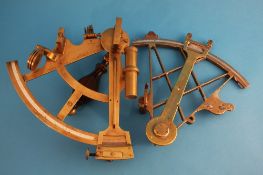 A sextant by J Sewill "Makers to the Admiralty" and another part sextant stamped H Haeke Neukolln
