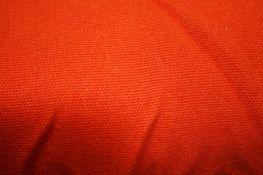 A large roll of Bute Fabric, orange, pure wool. 50m