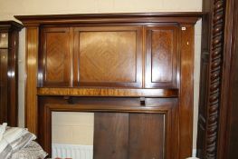An early 20th century mahogany fire surround. 160 cm wide