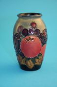 A Moorcroft "Finches" pattern vase of baluster form designed by Sally Tuffin, impressed marks. 10 cm