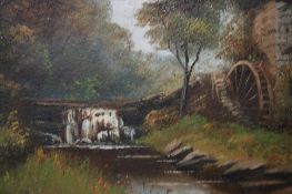 Ernest Hill Oil on board Signed monogram `Rigg Mill near Whitby`Signed and dated verso, dated