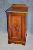 A mahogany bedside cabinet. 40 cm wide
