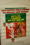A collection of 10 framed "Dean Martin" vintage film posters to include "The Wrecking Crew",  "All