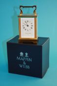 A modern boxed Mappin and Webb carriage clock.