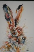 Richard Warwick Watercolour Signed with initials"Brown Hare"17 cm x 12 cm