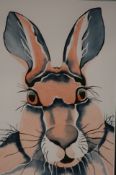 Georgina English Watercolour Signed"Brown Hare"28 cm x 20 cm
