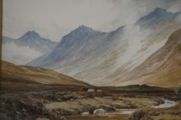 Thomas Swift Hutton circa 1875 - 1935 Watercolour Signed`Glen Sannox, Isle of Arran`18 cm x 23 cm