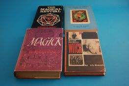 Two boxes of books on Witchcraft, Demonology, Occult, Tarot, Magic Arts etc (various titles) and a