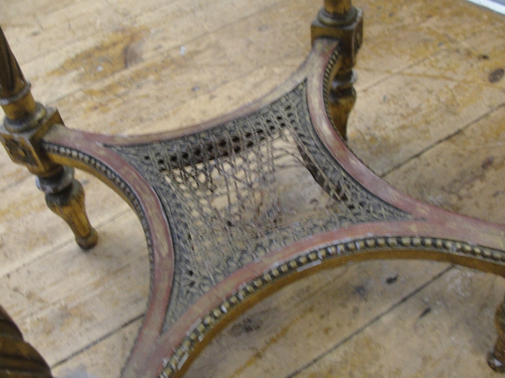A Late 19th Century Giltwood and Marble Topped Circular Table:
the laurel swags suspended from a - Image 3 of 4