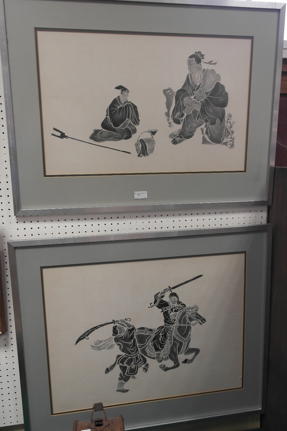 A pair of Oriental figural pictures
