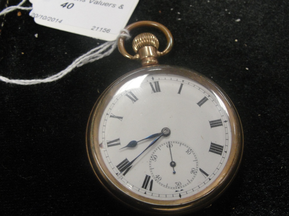 A Dennison cased gold-plated pocket watch