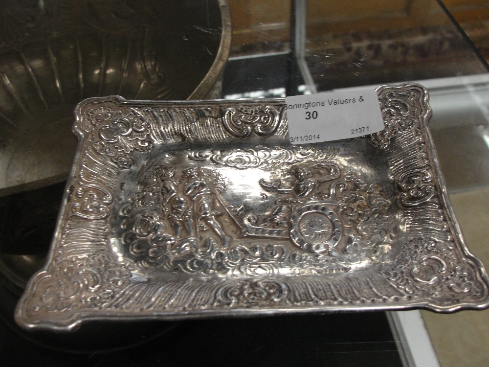 A HM silver pin tray