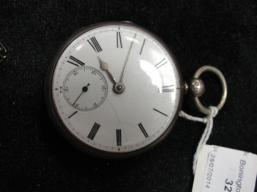 A silver pocket watch by A Baurley 113 Cambridge Rd Kilburn N.W.  No 37961