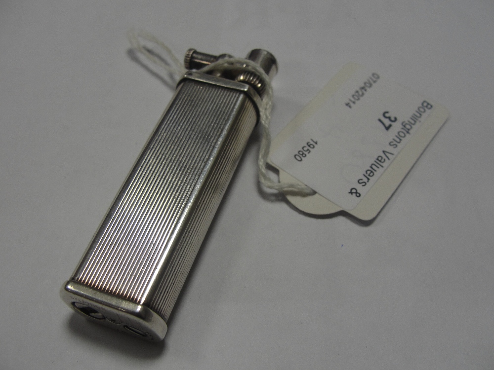 A Dunhill silver-plated sylphide lighter