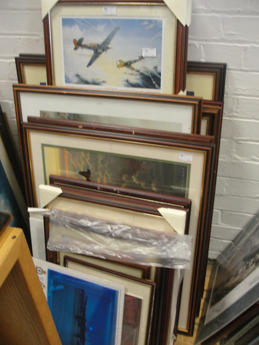 A quantity of limited edition military war plane prints