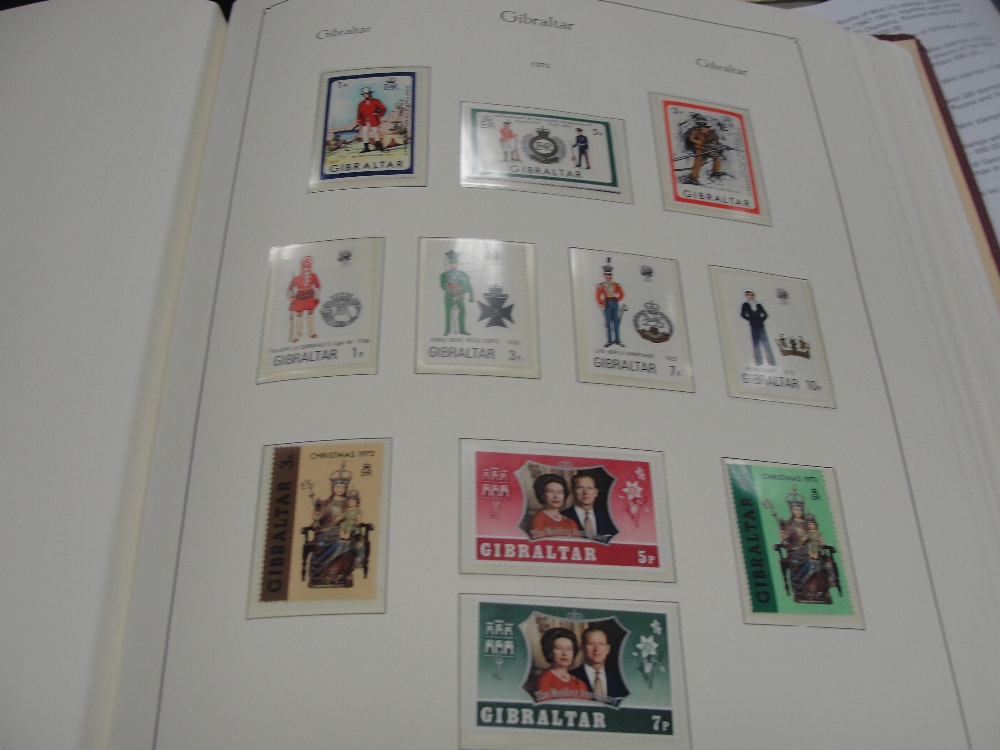 A KA BE album of Mint stamps of Gibraltar (1970-1992)