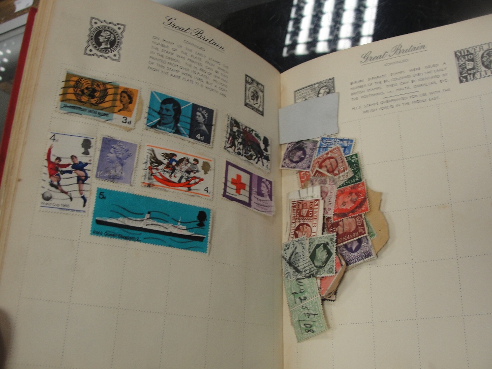 A stamp album and contents