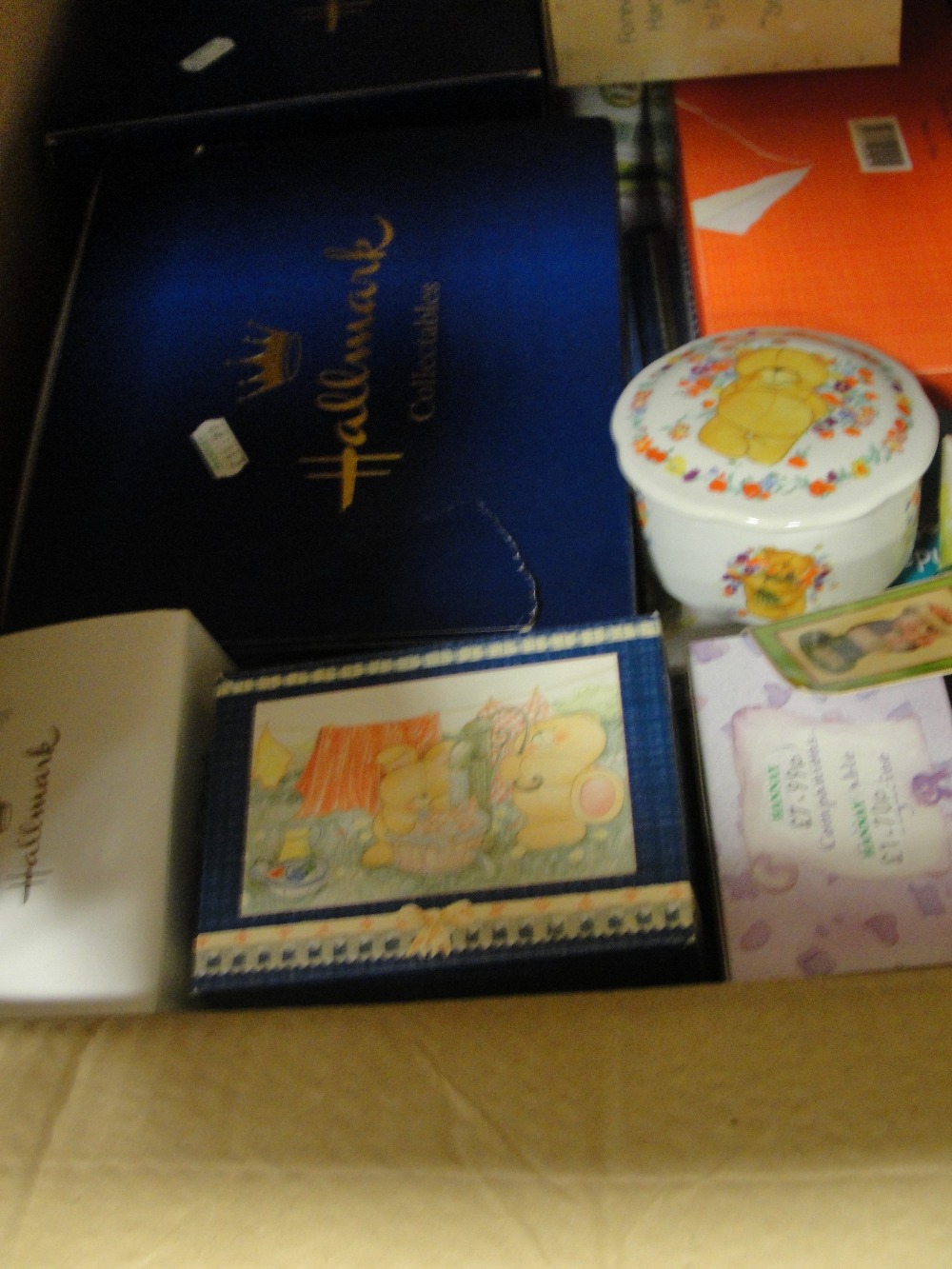 A box of boxed Forever Friends items & country companions