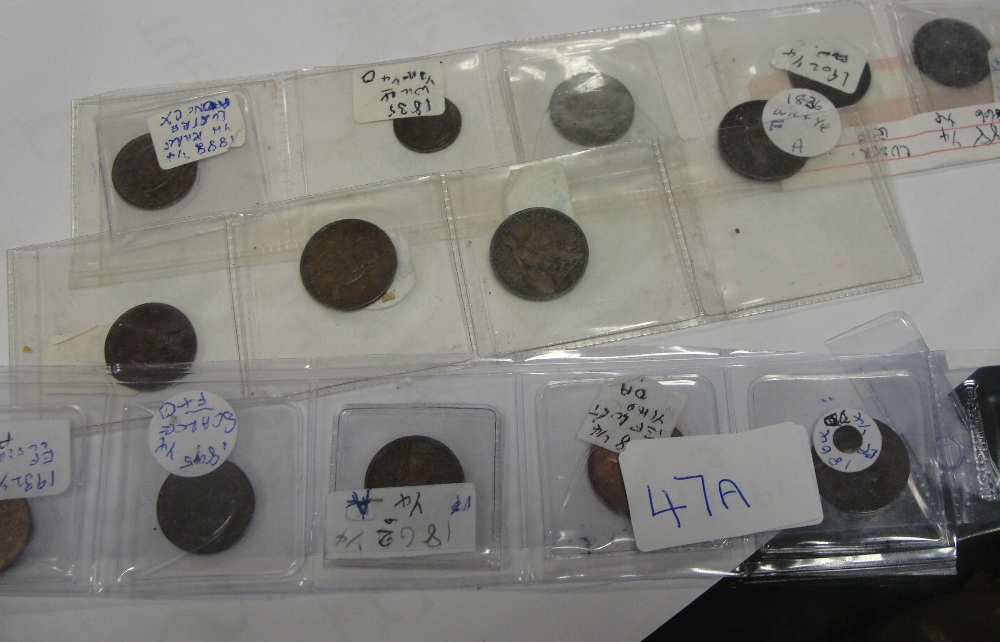 A quantity of farthings to inc Georgian and Victorian : differing grades to inc 1888, lustre 1895