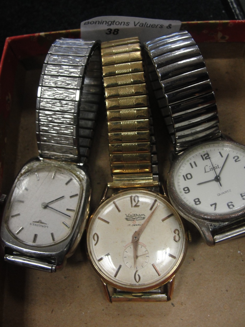 Three gentleman's watches to inc a Longines example