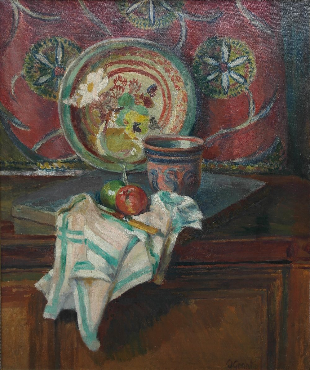 Duncan Grant (British, 1885-1978):
Still life with Italian Handkerchief, the studio, Charleston,