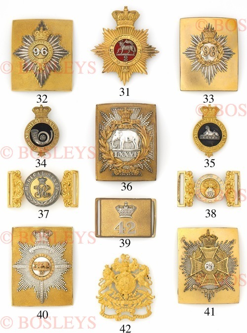 Royal Engineers Victorian Mounted Officers sabretache ornament. A very fine die-stamped gilt