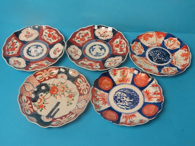 A collection of Imari pattern plates