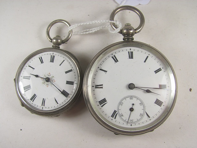 Two silver pocket watches