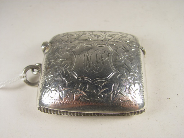 Birmingham silver vesta case