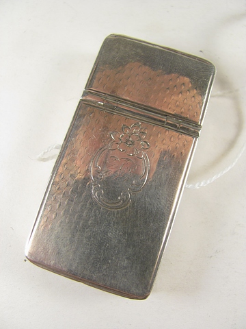 A silver Victorian double vesta case